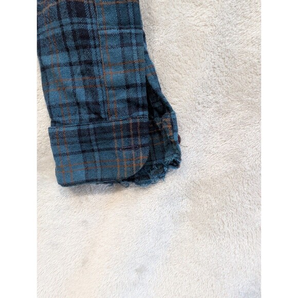 Pendleton Long Sleeve Button Front Shirt Blue Plaid Size Large Lot of 2 DAMAGED - Picture 13 of 16